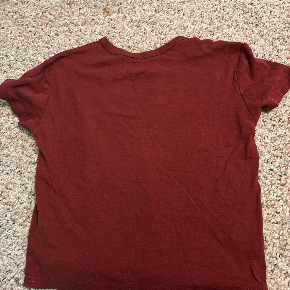 Women's Burgundy Crop Top